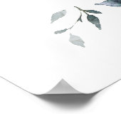 バーンオレンジネイビーブルーフローラ結婚ズへようこそ ポスター (角)