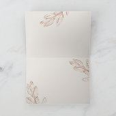 バーンオレンジボタニカルラインアートサンキューカード サンキューカード (内部)