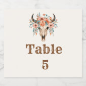 バーンオレンジボホウェスタンカウボーイ結婚ズ スパークリングワインラベル (シングルラベル)