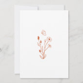 バーンオレンジワイルドフラワーメドウ結婚式招待状 招待状 (裏面)