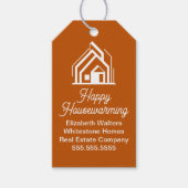 バーンオレンジ不動産会社カスタム不動産 ギフトタグ (正面)