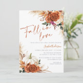 バーンオレンジ秋インラブボホブライダルシャワー 招待状 (スタンド正面)