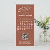 バーンオレンジ・ボホテラコッタ結婚式Save The Date (スタンド正面)