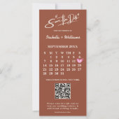 バーンオレンジ・ボホテラコッタ結婚式Save The Date (正面)