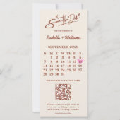 バーンオレンジ・ボホテラコッタ結婚式Save The Date (正面)
