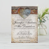 バーンカントリー素朴ウェディング招待状 招待状 (スタンド正面)