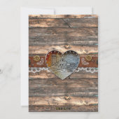 バーンカントリー素朴ウェディング招待状 招待状 (裏面)