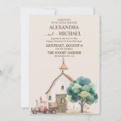 バーンコテージグリーンウェディング 招待状 (正面)