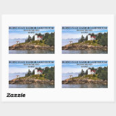 バーンコートハーバーライトハウススワンズアイランドメイン 長方形シール (シート)