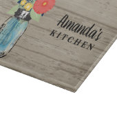 バーンコー素朴ラルガーベラデイジーメイソンジャールモノグラム カッティングボード (角)