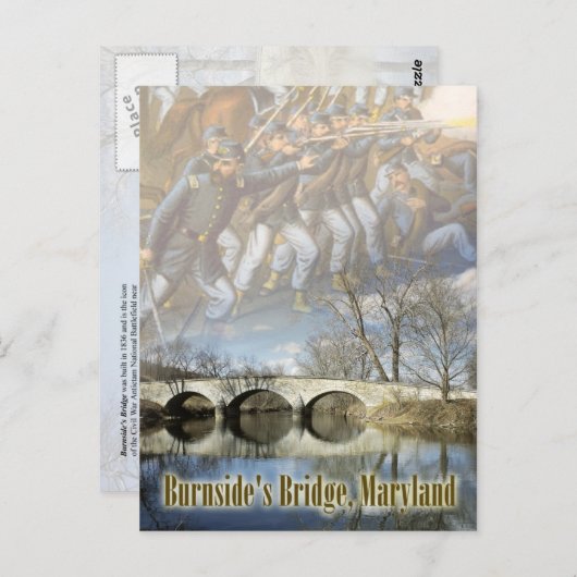 バーンサイドの橋、アンティタム国家戦場 ポストカード (正面/裏面)