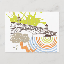 バーンサイドブリッジポートランドポストカード ポストカード