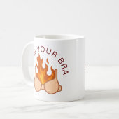 バーンザブラフェミニストヴィンテージ引用文 コーヒーマグカップ (正面左)