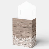 バーンシック素朴ブラウンウッドホワイトレース結婚ズ フェイバーボックス (オープン)