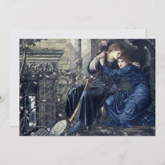 バーンジョーンズによる遺跡の間の愛（1873年） シーズンカード (正面/裏面)