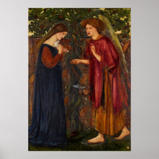 バーンジョーンズ – 受胎告知 ポスター (正面)