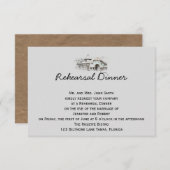 バーンスケッチカントリーウエディングリハーサル 招待状 (正面/裏面)