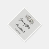 バーンスケッチ結婚ズナプキン スタンダードカクテルナプキン (角)