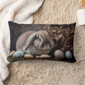 バーンスタイルロプイヤーイースターバニーピロー ランバークッション (ブランケット)