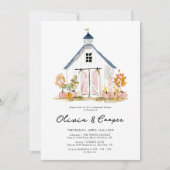 バーンスタイル素朴ファームハウスリハーサルディナー 招待状 (正面)