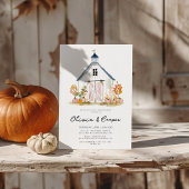 バーンスタイル素朴ファームハウスリハーサルディナー 招待状