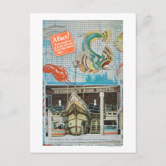 バーンスタインの魚と魚の群れの見解 ポストカード (正面)