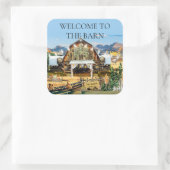 バーンステッカーへようこそ秋/ハーベスト スクエアシール (バッグ)