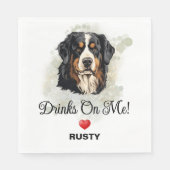 バーンスリーゼンベルク犬の飲み代は僕に スタンダードランチョンナプキン (正面)