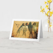 バーンスワローズ、誕生日 カード (黄色い花)