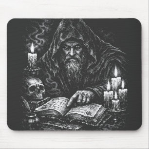 バーンズインヘルによる「魔道士の古儀式書研究」 マウスパッド