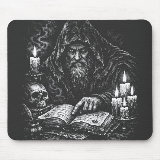 バーンズインヘルによる「魔道士の古儀式書研究」 マウスパッド (正面)