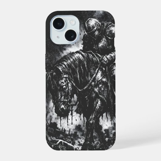 バーンズインヘル作『倒れた騎士』 iPhone 15ケース (裏面)