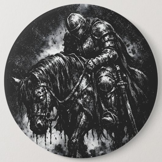 バーンズインヘル作『The Fallen Knight』 缶バッジ (正面)