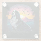 バーンズマウンテンドッグマウンテンサンライズビュー ガラスコースター (裏面)