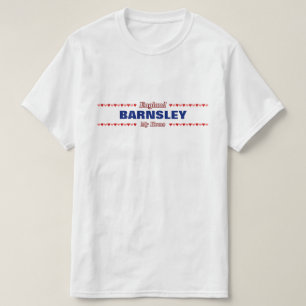 バーンズリー-私の家庭のイギリス; 赤い及びピンクのハート Tシャツ