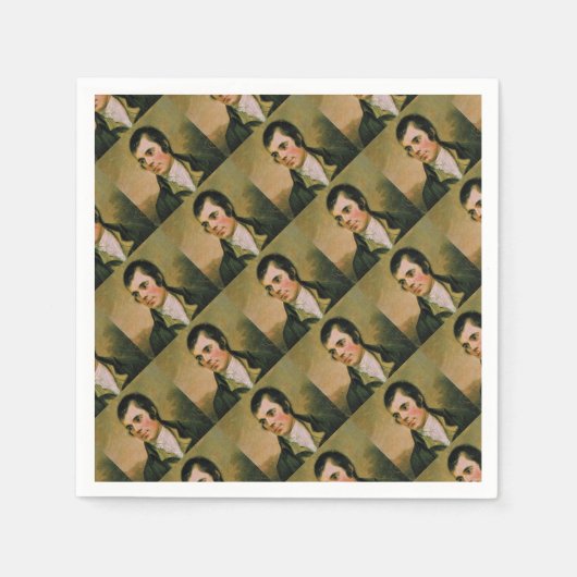 バーンズ祝ナイトのロバート・バーン スタンダードカクテルナプキン (正面)