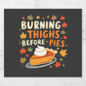 バーンタイグズウィーパイズサンクスギビング秋 スパークリングワインラベル (シングルラベル)