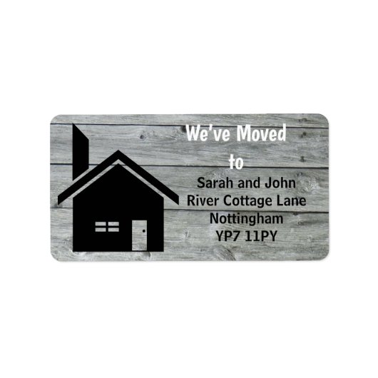 バーンチ素朴ムニー移動した住所 シール (正面)