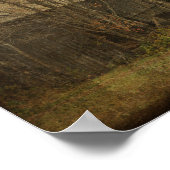 バーンテクスグランジチャセピアヴィンテージカントリー素朴 ポスター (角)