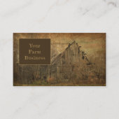 バーンテクスグランジチャセピアヴィンテージカントリー素朴 名刺 (正面)