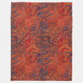 バーントオレンジの火石1 フリースブランケット (正面)