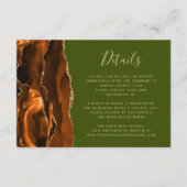 バーントオレンジアガテオリーブグリーン結婚ズ詳細 エンクロージャーカード (正面)