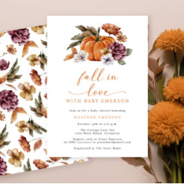 バーントオレンジカボチャベビーシャワー招待状 招待状