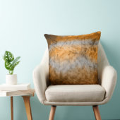 バーントオレンジグレイグランジスクラッチ抽象芸術 クッション (椅子)