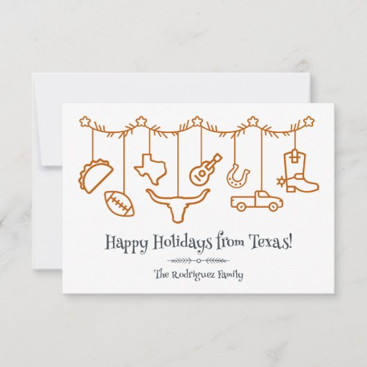 バーントオレンジテキサス州ホリデーぶら下がったズのアイコン (正面)