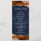 バーントオレンジテラコッタアゲートマーブルネイビー結婚ズ プログラム (裏面)