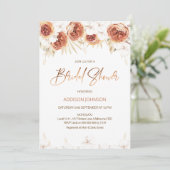 バーントオレンジテラコッタフローラブライダルシャワー 招待状 (スタンド正面)
