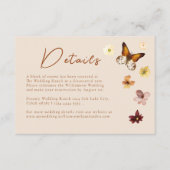 バーントオレンジテラコッタボホ結婚の詳細 エンクロージャーカード (正面)