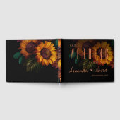 バーントオレンジテラコッタ結婚フローラ ゲストブック (全面)