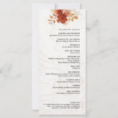 バーントオレンジテラ素朴コッタ結婚式 プログラム (裏面)